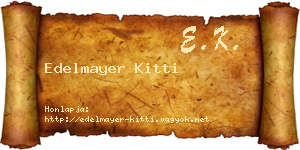 Edelmayer Kitti névjegykártya